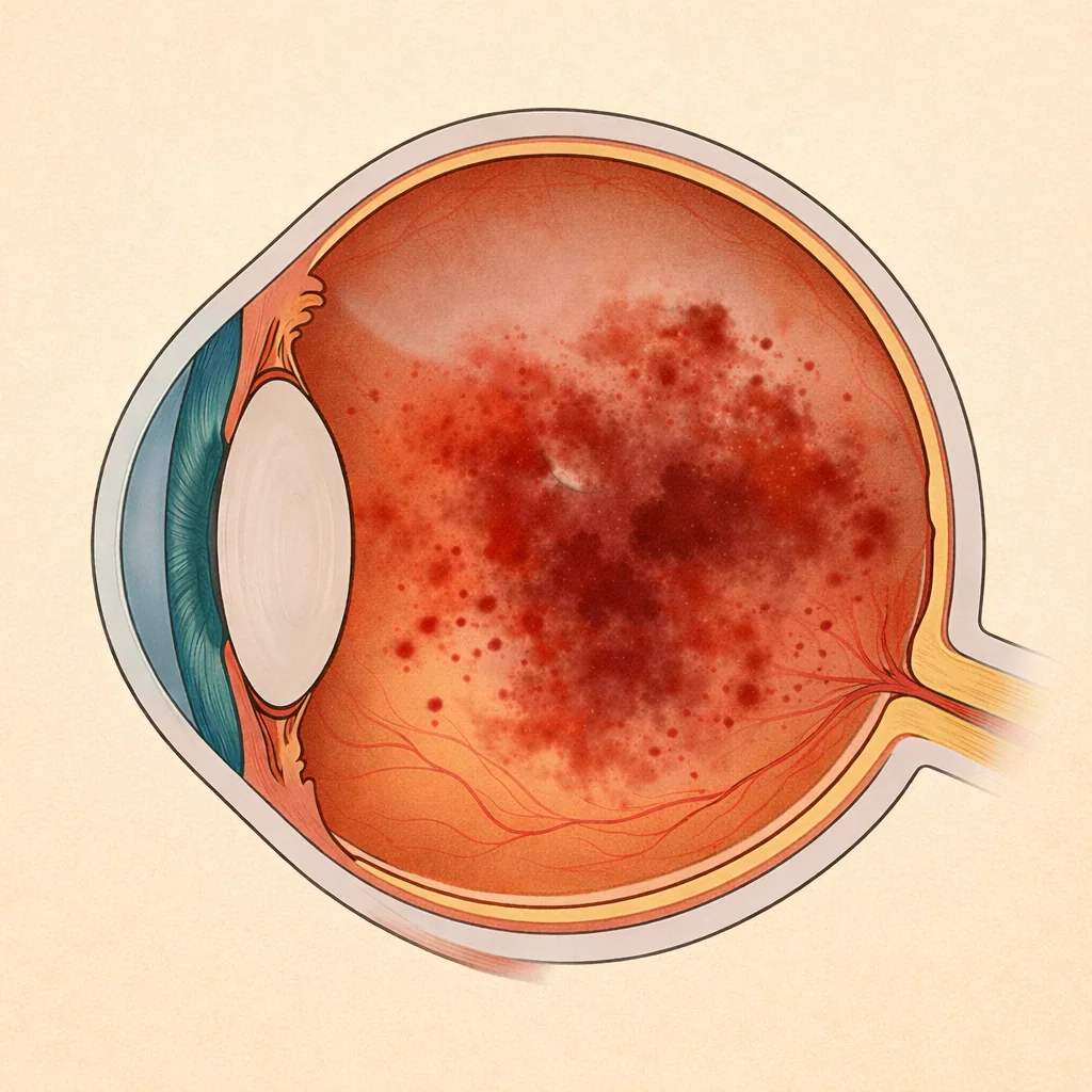 Hémorragie du vitré : baisse de vision soudaine